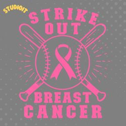 strike out breast cancer svg digital download files