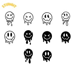 smiley face svg digital download files