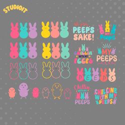 easter peeps svg digital download files