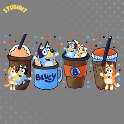 blue dog glass cup wrap digital download files