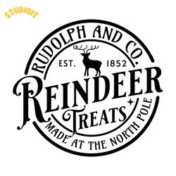 rudolph and co reindeer treats svg digital download files