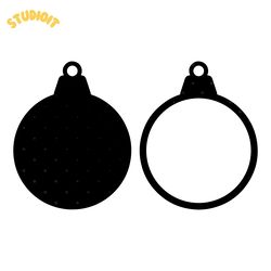 christmas ornament outline svg, laser cut file, glowforge, cricut, silhouette, instant dow