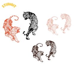 vintage tiger shirt svg digital download files