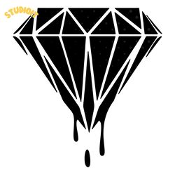 geometric diamond svg digital download black diamond diamond dripping diamond shape cricut