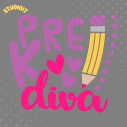 pre-k diva svg, hello pre k svg, first day of prek svg, girls pre k shirt svg