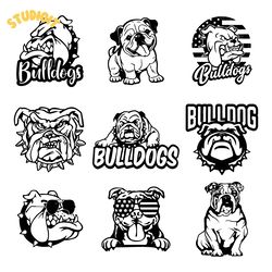 bulldog svg digital download files