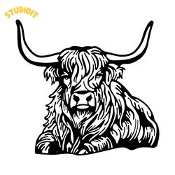 highland cow svg digital download files