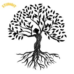 woman tree svg digital download files