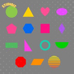 basic shapes svg bundle digital download files