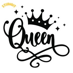 queen of crown svg digital download files