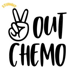 peace out chemo svg png dxf cut files digital download files