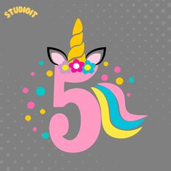 5th girl birthday svg digital download files