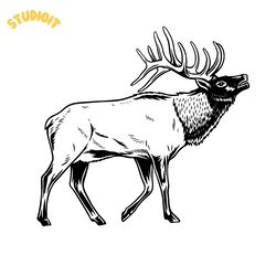 elk deer svg digital download files