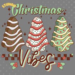 christmas vibes png, sublimation design download, christmas tree cake png