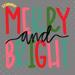 merry and bright png digital download files