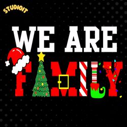 we are family png, family christmas pajamas png, family xmas png