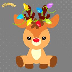 instant download. cute christmas reindeer svg cut files and clip art. personal and commerc