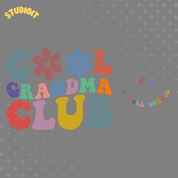 cool grandma club svg digital download files