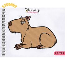 capybara madrigal machine embroidery design