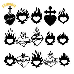 sacred heart svg, sacred hearts svg, sacred svg, hearts, heart, svg, ai, pdf, eps, svg, dx