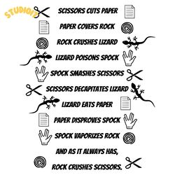 rock paper scissors lizard spock - svg png jpg clipart digital cut file download for