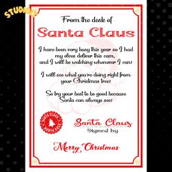 santa cam letter digital download files