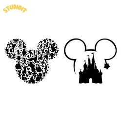 svg mickey mouse silhouette png digital download files