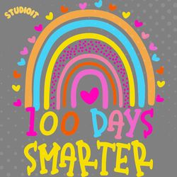 100 days smarter svg digital download files