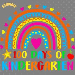 100 days of kindergarten svg digital download files