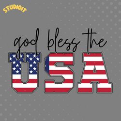 god bless the usa svg design digital download files