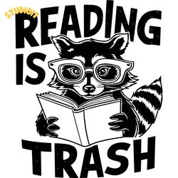 reading is trash book reader humor digital download files