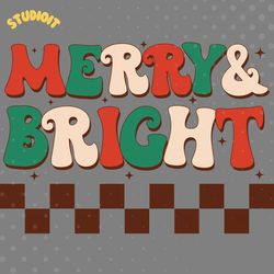 christmas merry bright svg digital download files