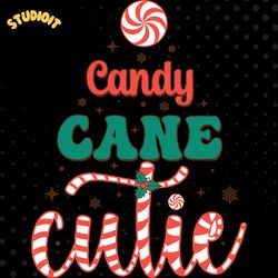 christmas candy cane cutie svg digital download files