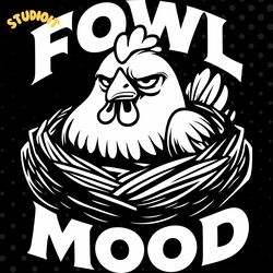 grumpy farm chicken fowl mood attitude digital download files