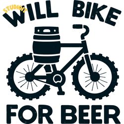will bike for beer funny cyclist quote digital download files