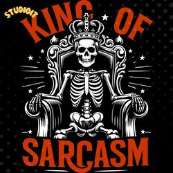 king of sarcasm skeleton on throne digital download files