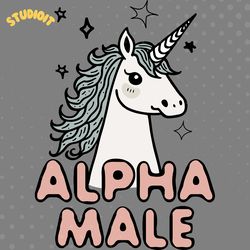 alpha male funny foolish unicorn digital download files