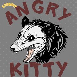 angry kitty sarcastic possum design digital download files