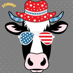 4th of july, cow svg, independen svg digital download files