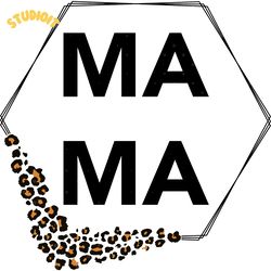 mama leopard frame svg digital download files