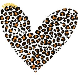 heart leopard frame svg digital download files