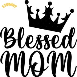 blessed mom crown digital download files