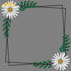 daisy frame svg digital download files