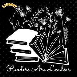 readers are leaders - book lover svg digital download files