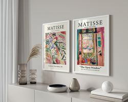 matisse set of 2, matisse print, matisse gallery wall, matisse open window, henri matisse poster, matisse la japonaise n