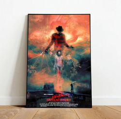 a nightmare on elm street canvas, canvas wall art, rolled canvas print, canvas wall print, movie canvas