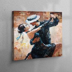 canvas art, canvas print, wall art, abstract canvas canvas, oil painting print, dancing couple canvas art, romantic artw