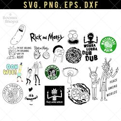 rick and morty svg clipart, space explore png image, compatible with cricut and cutting machine