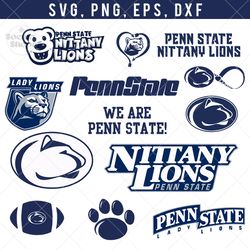 penn state nittany lions svg clipart, sport svg font, campus logo, compatible with cricut and cutting machine