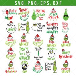 the christmas grinch svg clipart, grinch collect 2 svg, grinch quotes tshirt, compatible with cricut and cutting machine